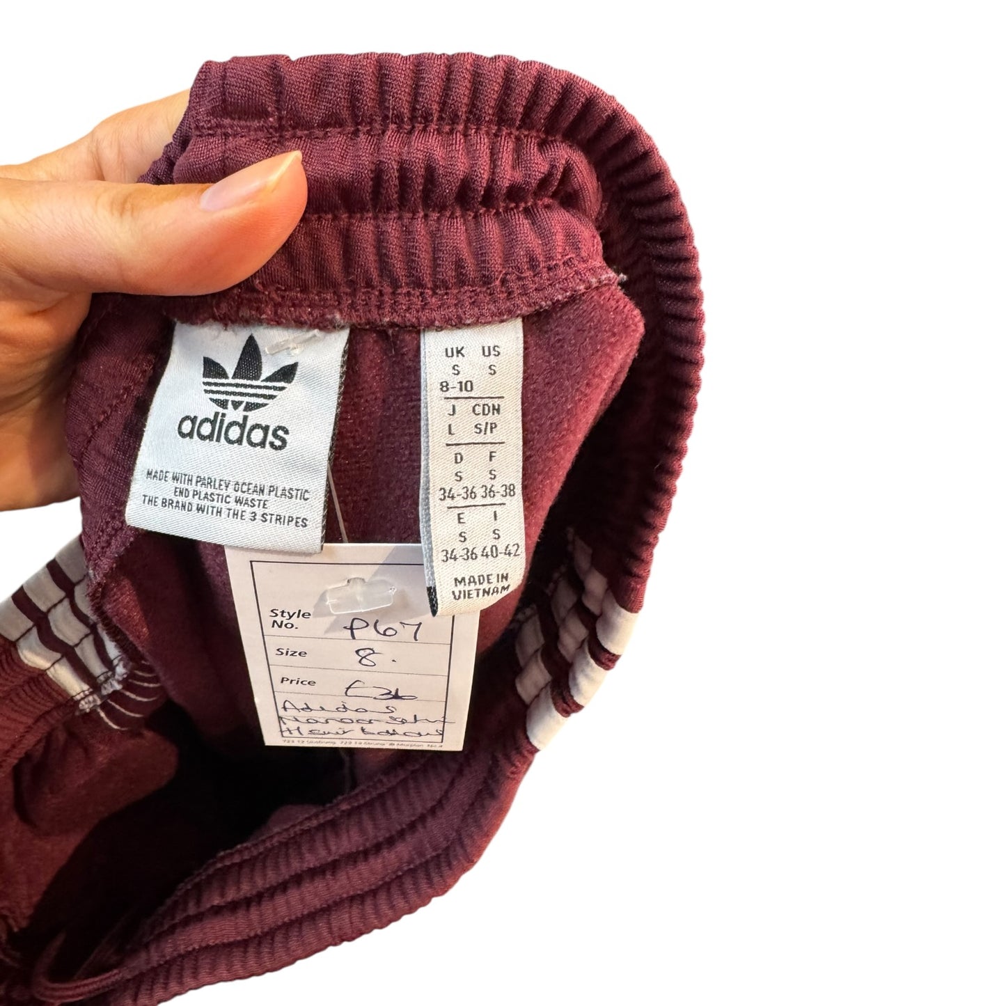 Adidas Burgundy Firebird Loose Trackpants - 8