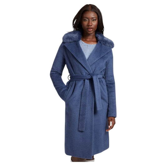 Guess Brenda Blue Coat with Faux Fur Collar - 12/14