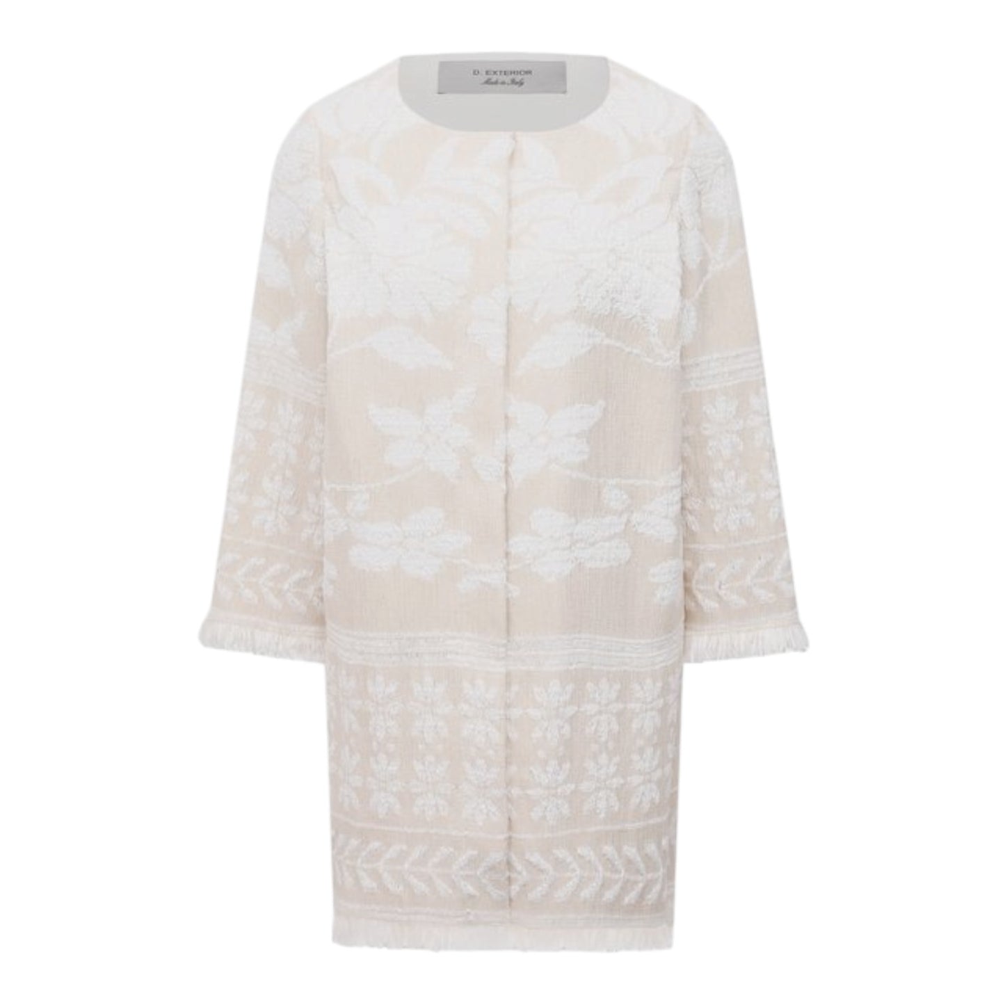 D. Exterior Woven Collarless Coat - 16