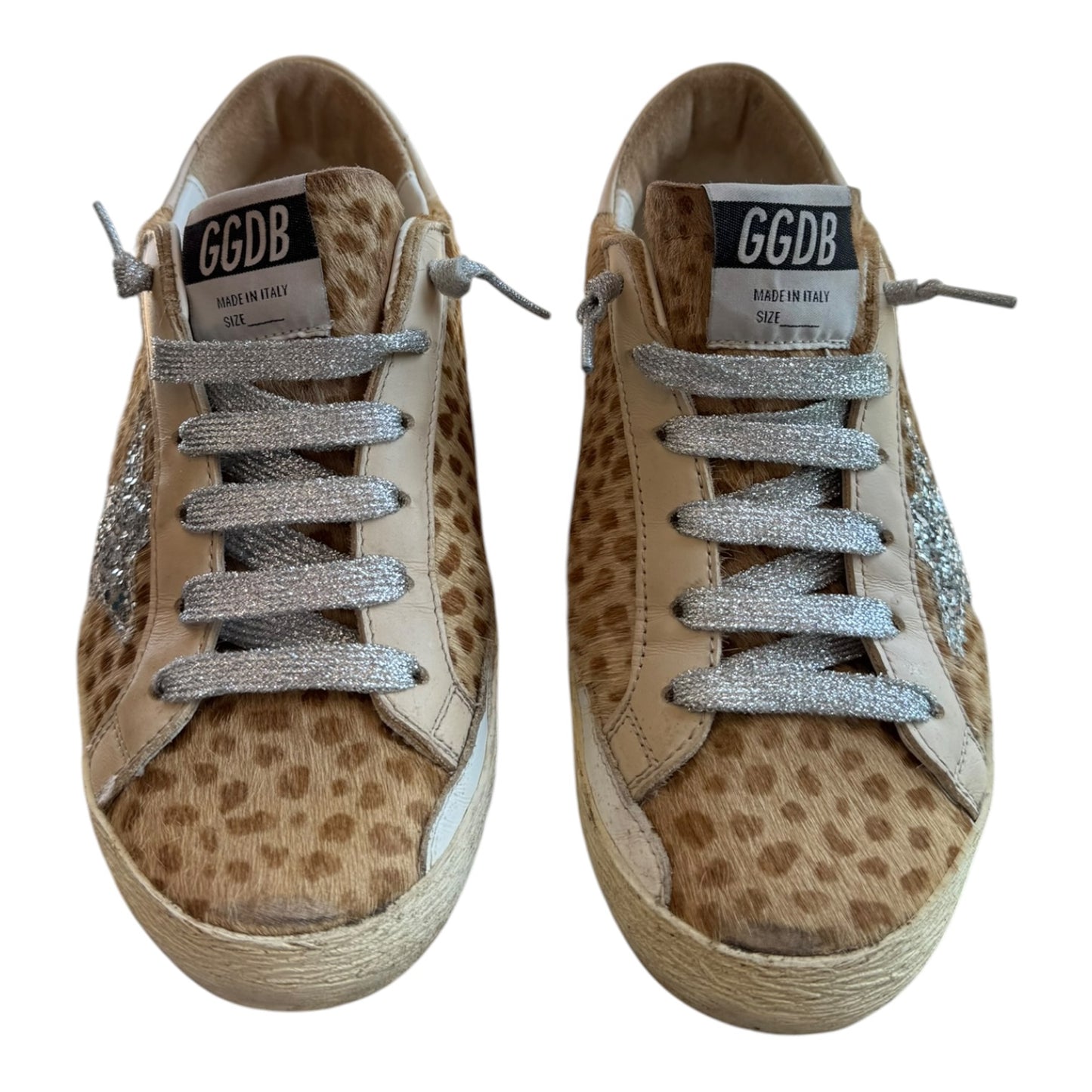 Golden Goose Superstar Giraffe Horsy Glitter Sneakers - 36/3