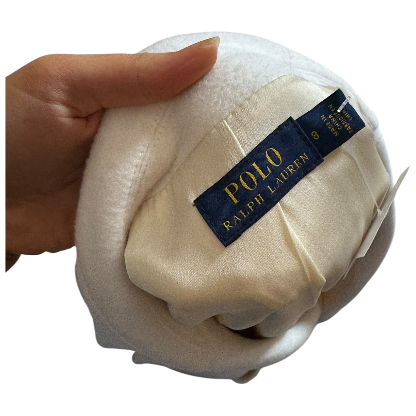 Ralph Lauren Cream Logo Crest Soft Wool Blend Blazer - 10/12