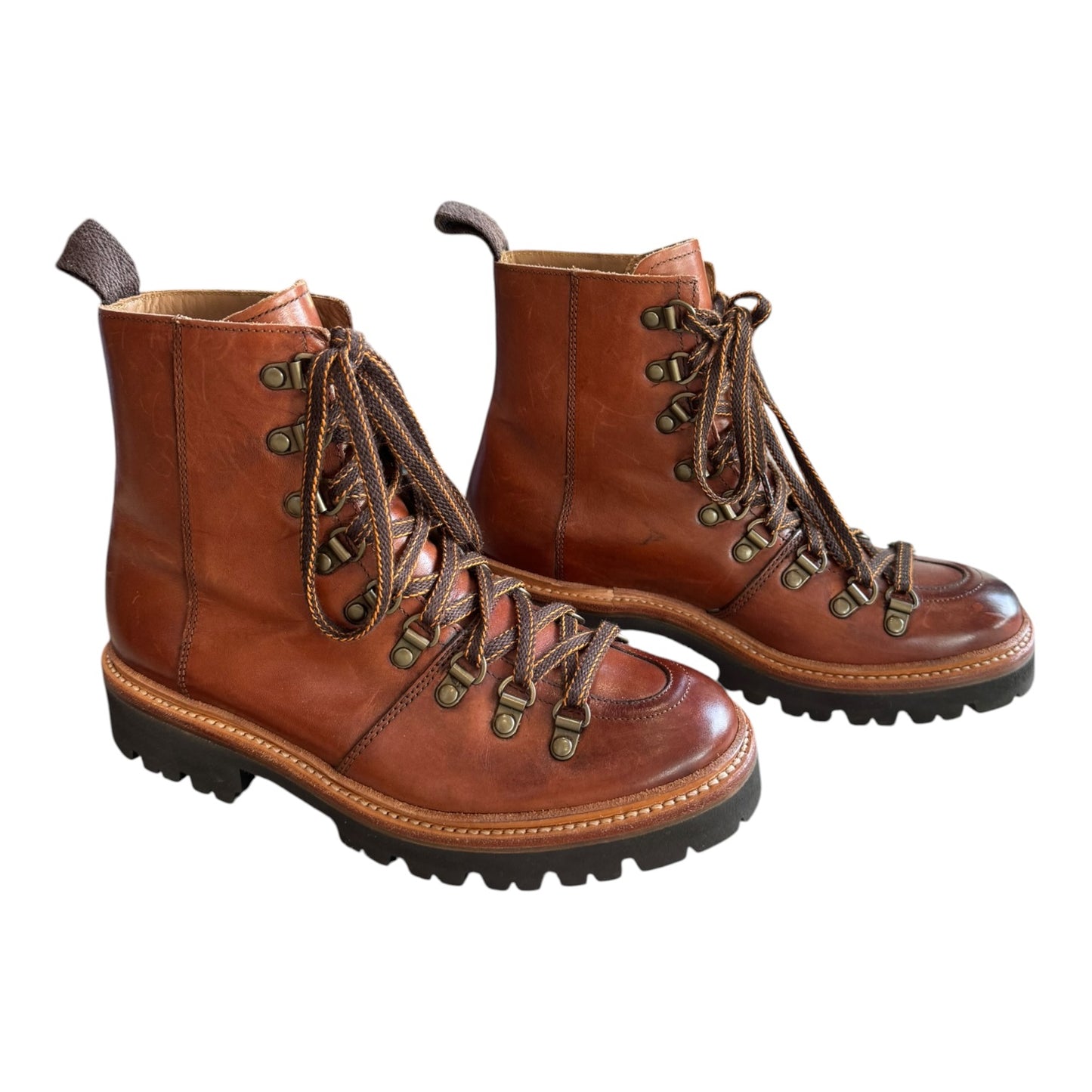Grenson Nanette Hand Painted Leather Hiking Style Boots - 38/5
