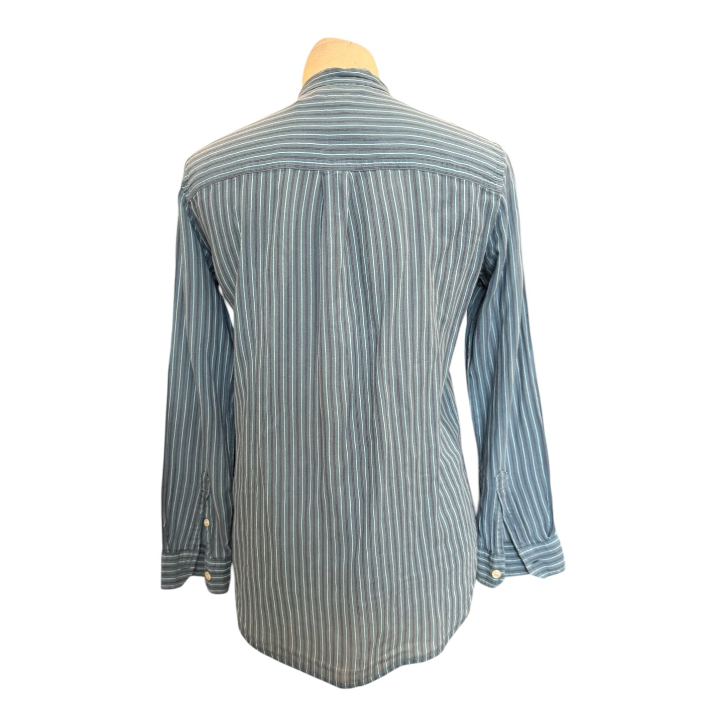Isabel Marant Blue Grandad Collar Shirt - 6/8