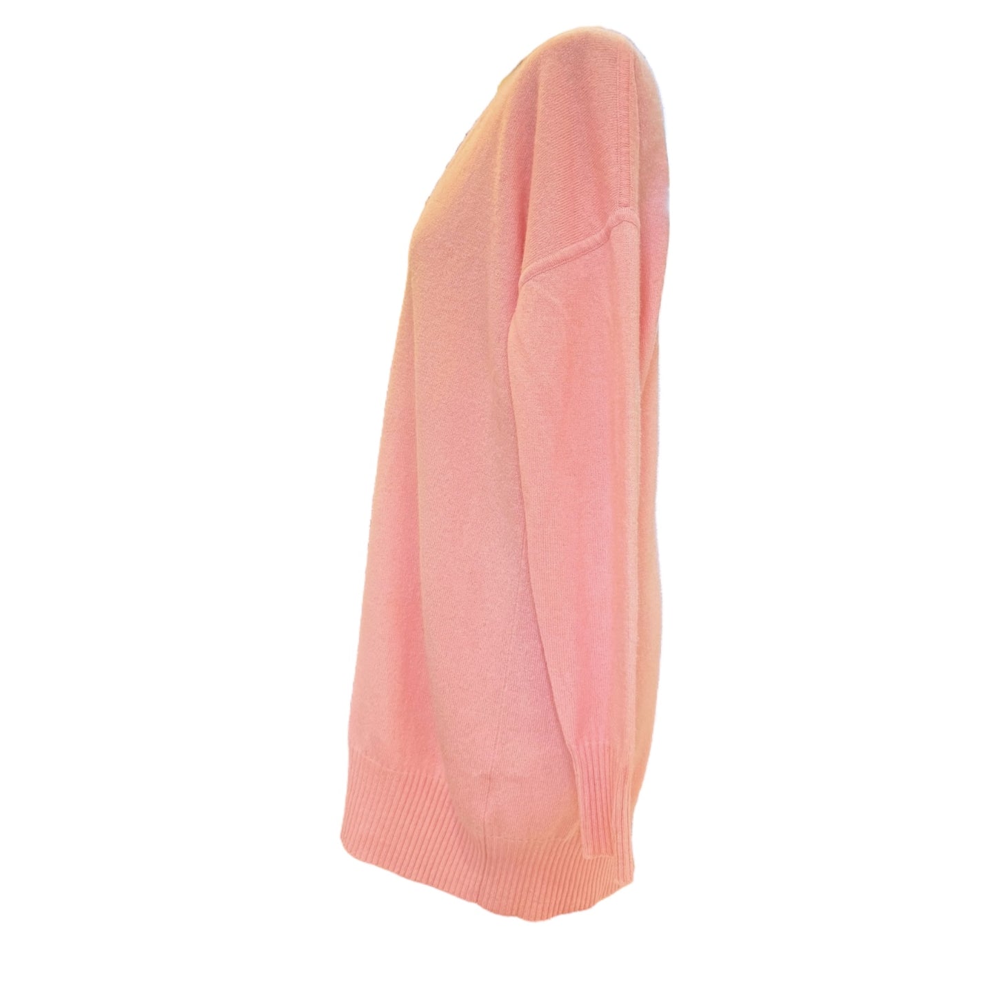 Max Mara Baby Pink Longline Cashmere Jumper - 12