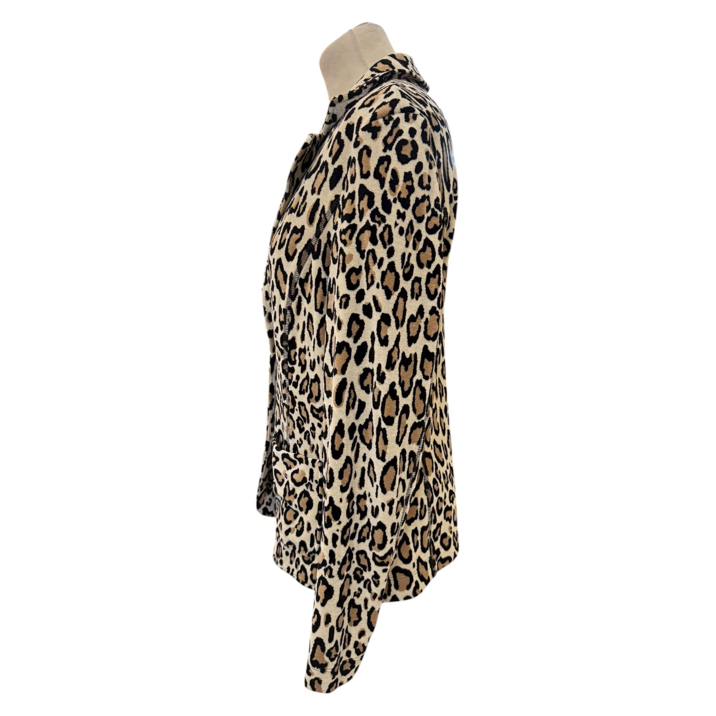 Marc Cain 'Soft Moon Rock' Leopard Velvet Blazer - 12
