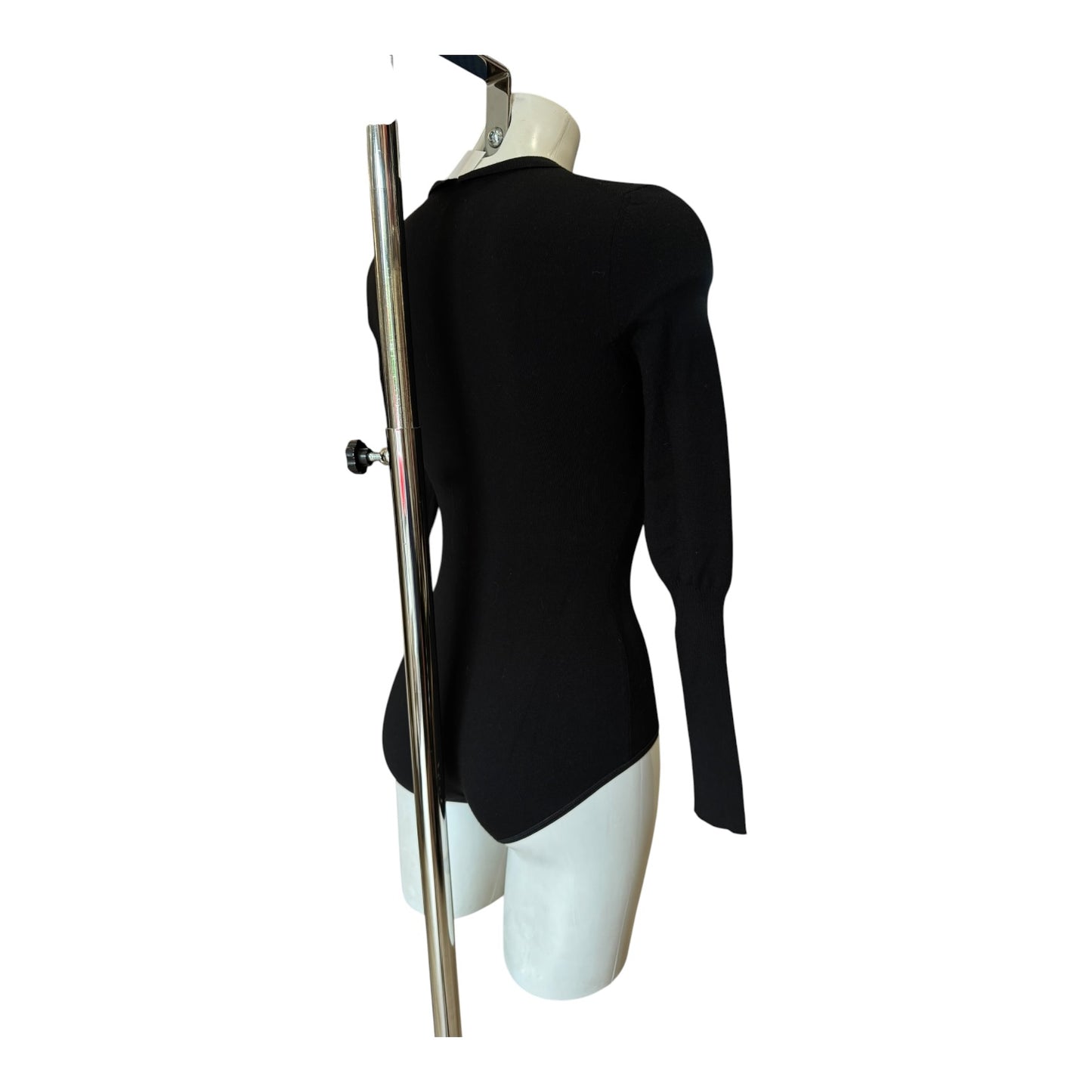 Alaia Black Collared Bodysuit - 10