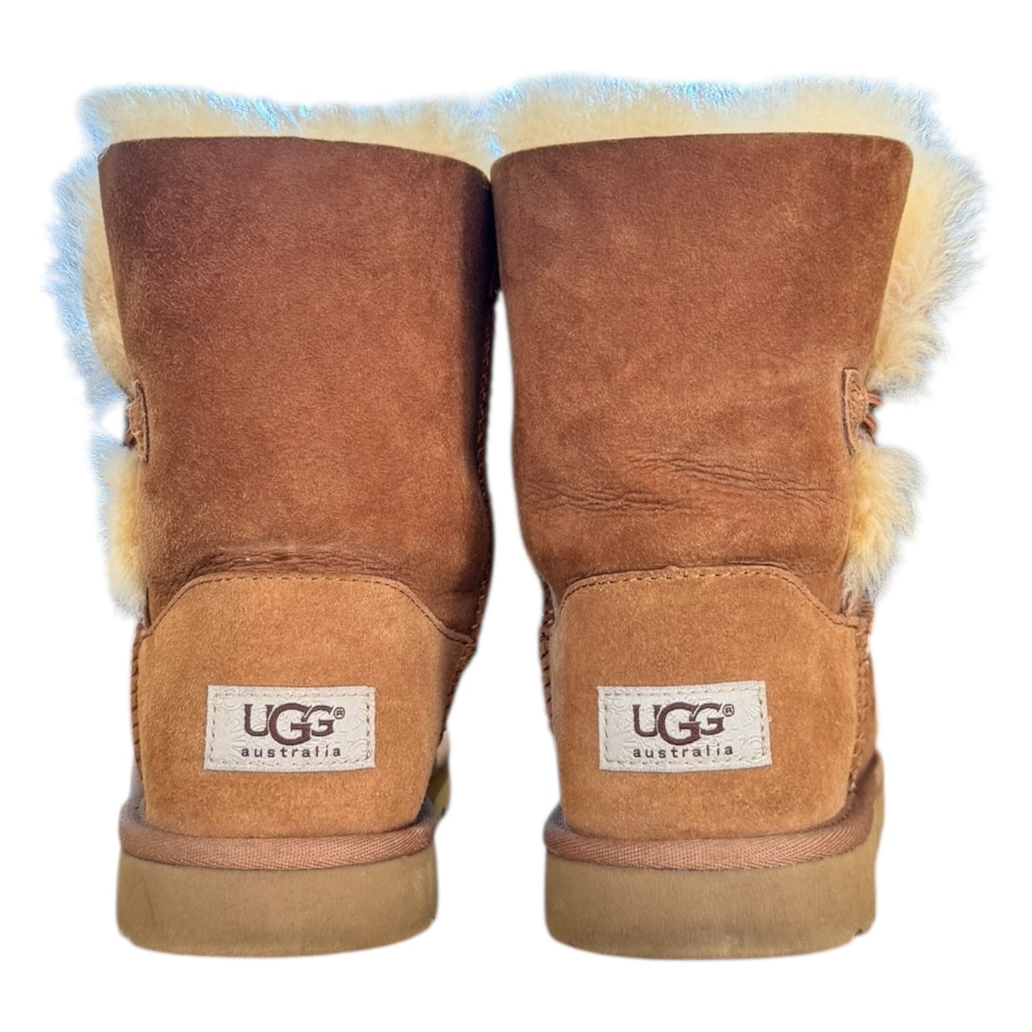 Ugg Bailey Button Boots in Chestnut Suede - 34 / 3