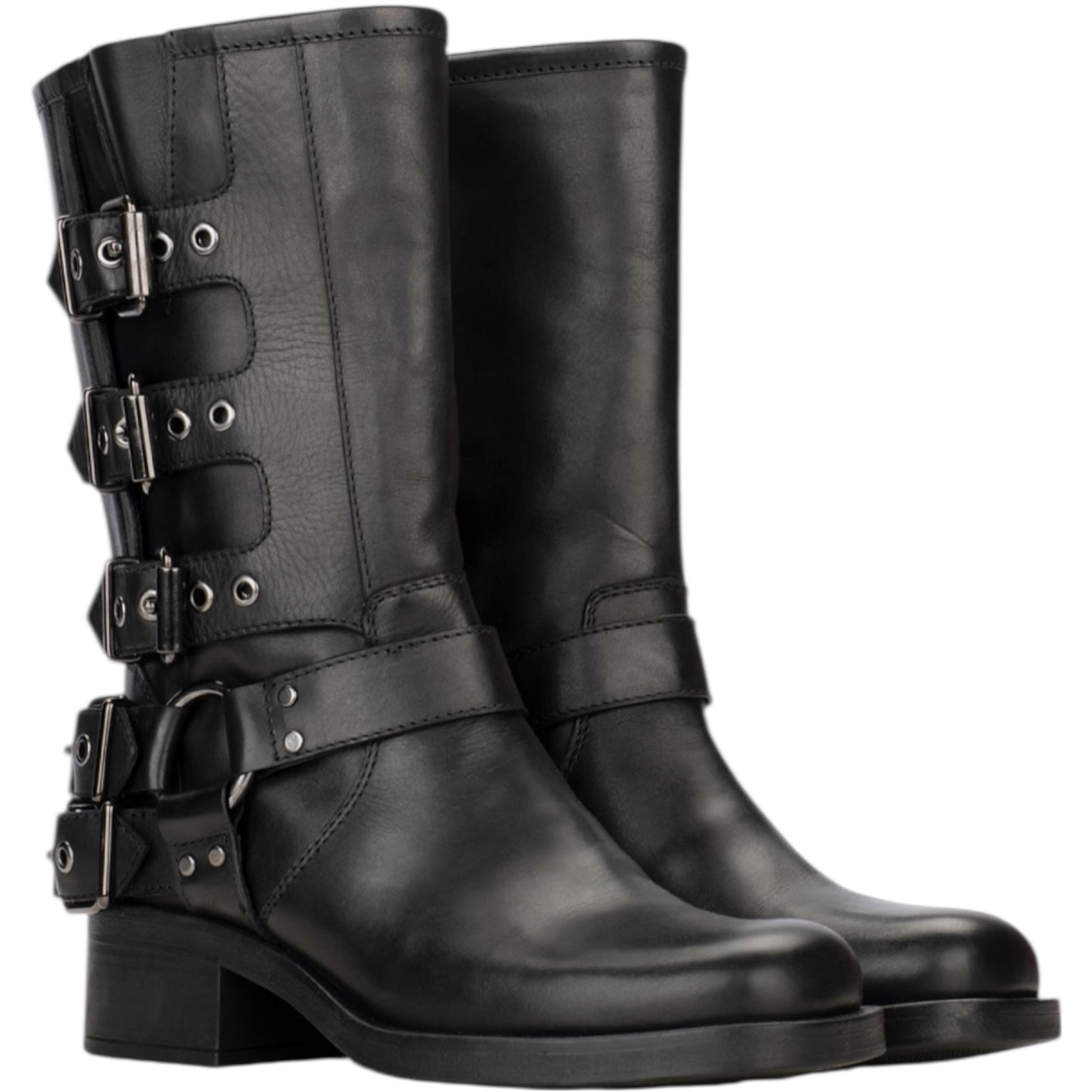PS Poelman Black Modular Biker Boots - 40 / 7 - NEW