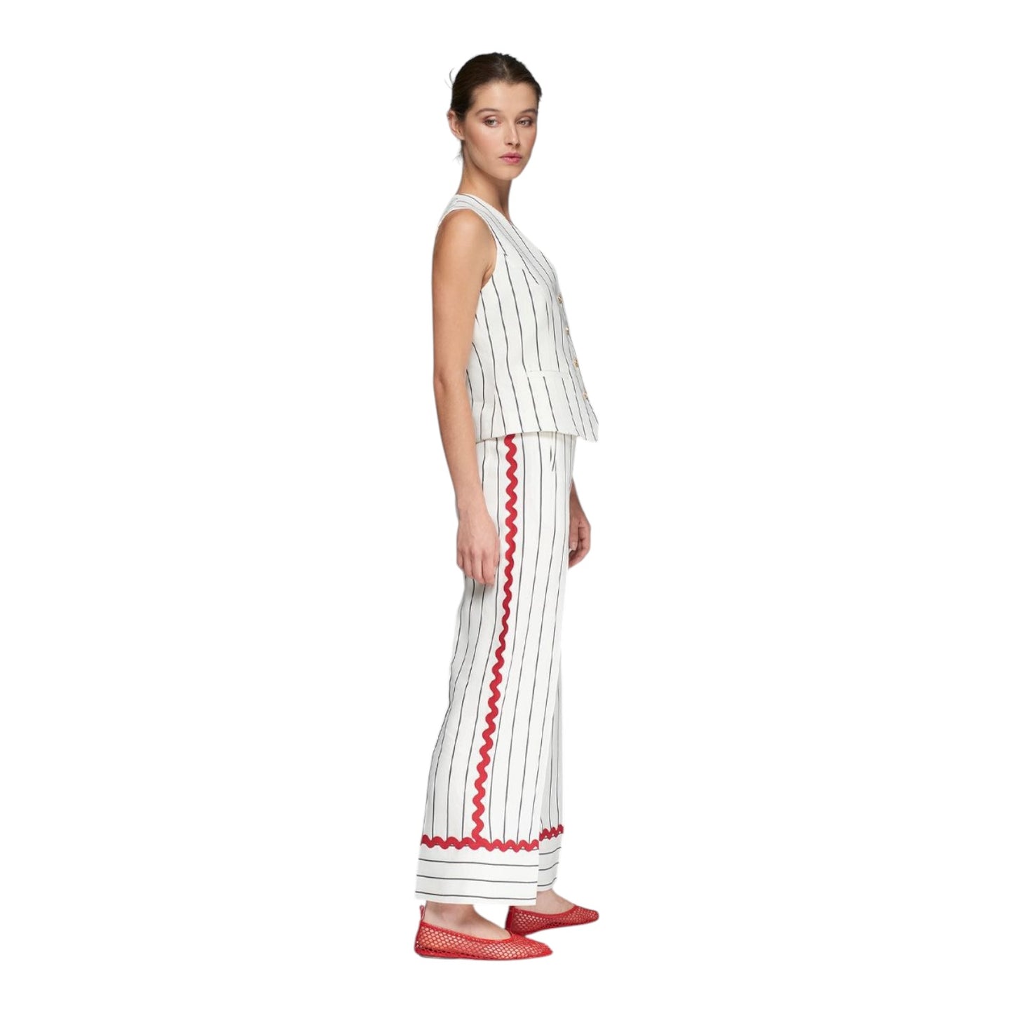 Villagallo Sandra Stripe Trousers - 10