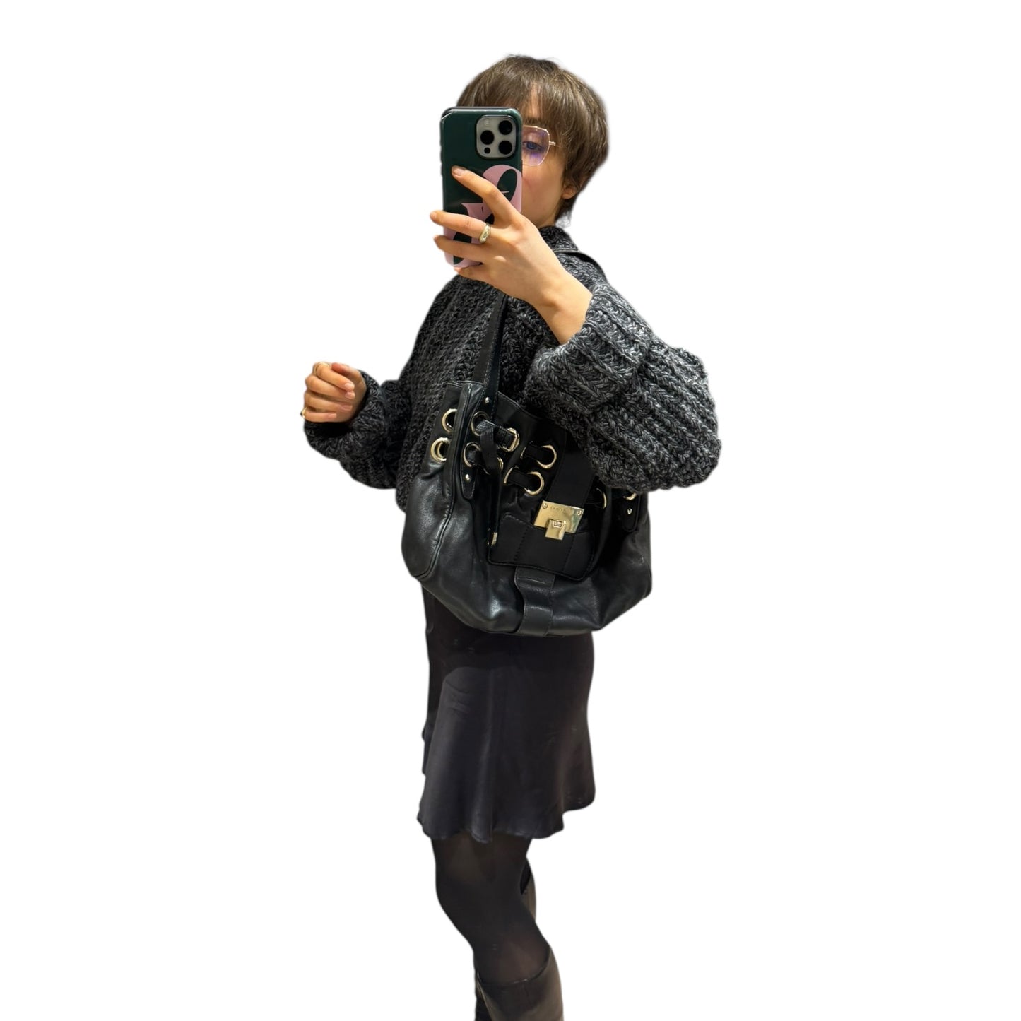 Jimmy Choo Ramona Bag in Black and Gold