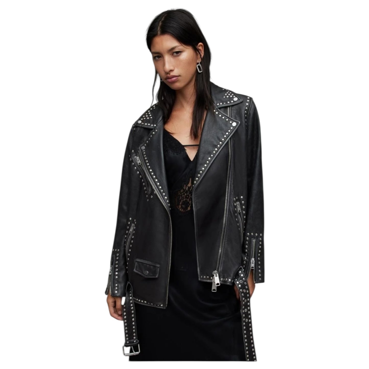 All Saints Billie Studded Biker Jacket - 10/12