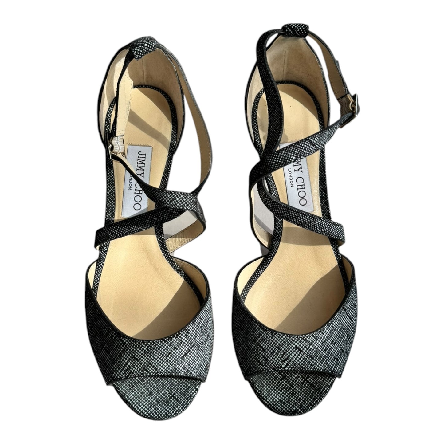 Jimmy Choo Wrap Around Block Heel Sandals - 39.5 / 6.5