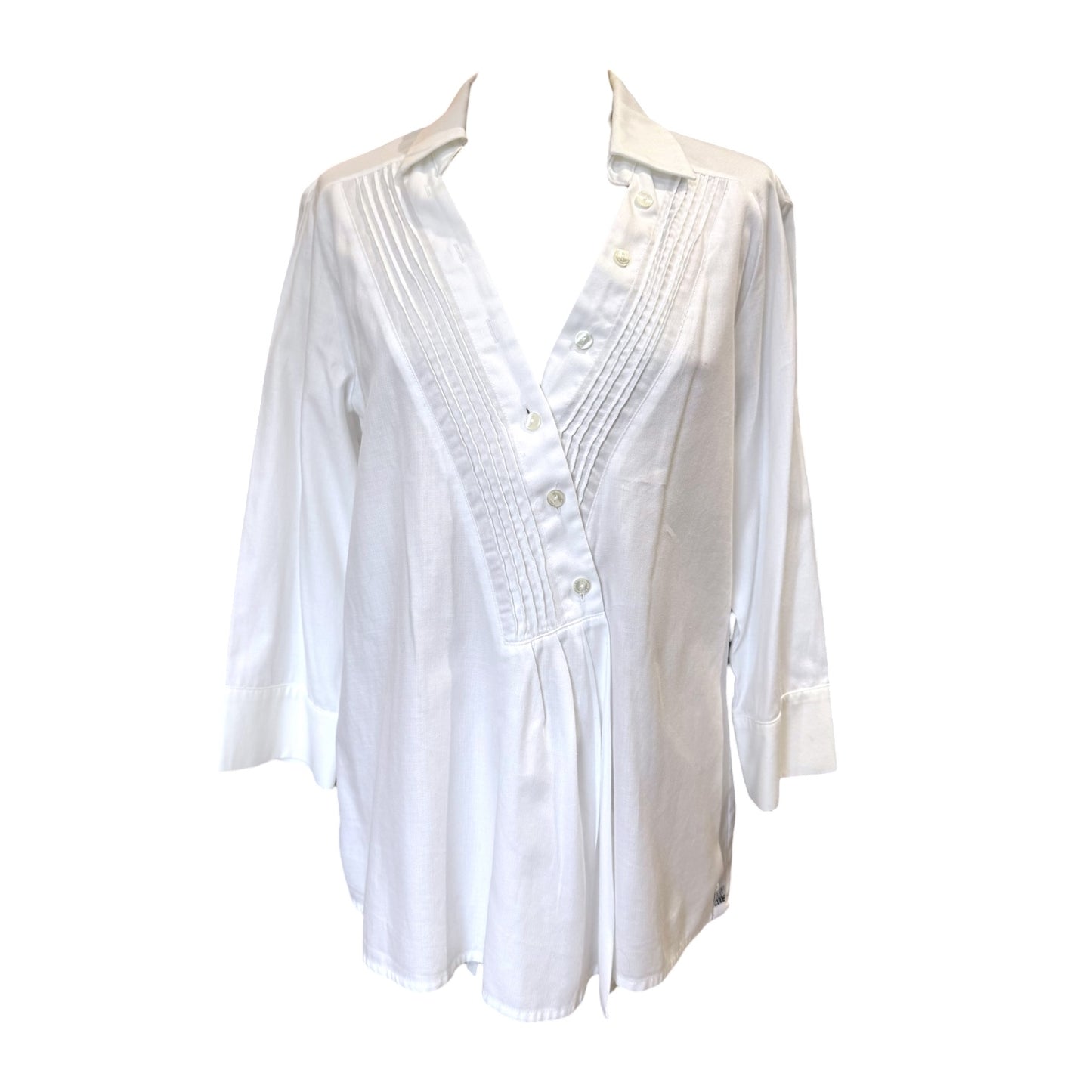 Sportmax White Pleat Shirt - 12