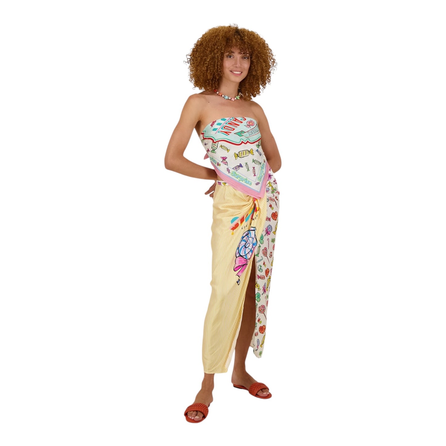 Me369 Luna Candy Tie Front Skirt - 8/10