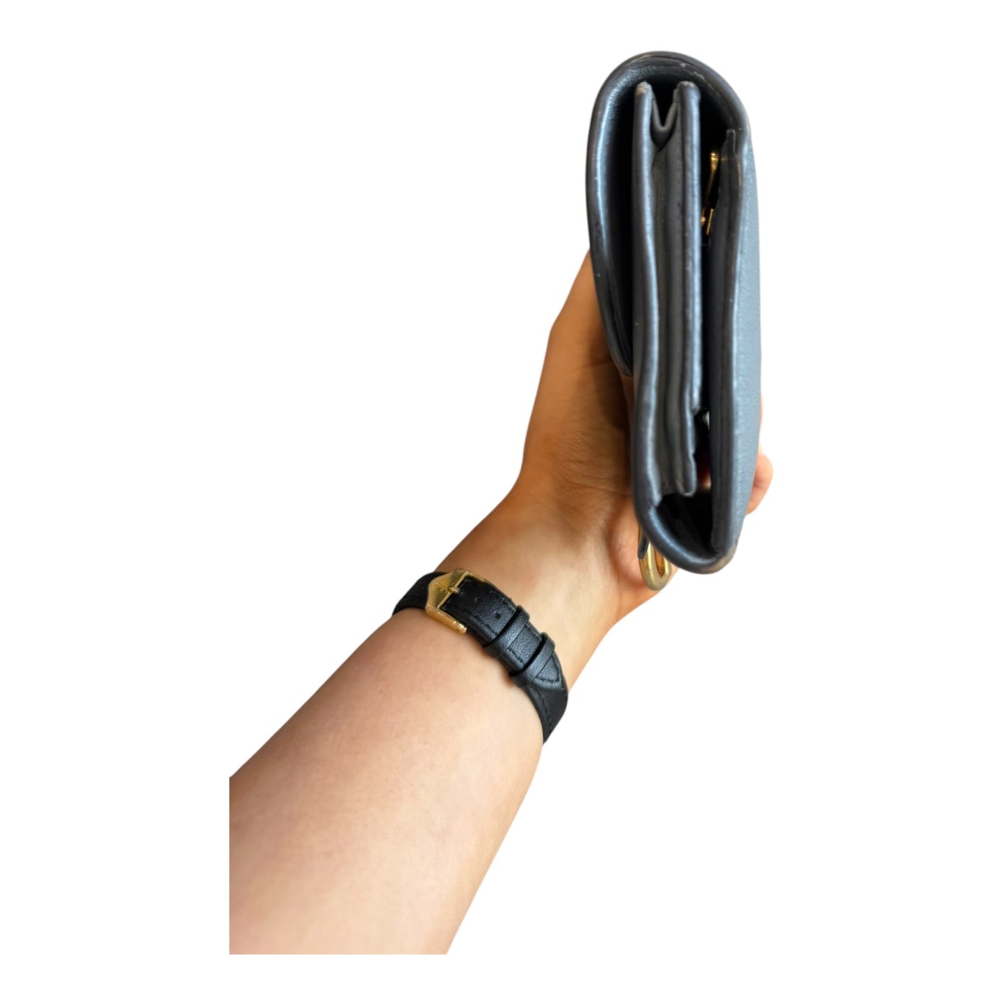 Dior Blue Grey Saddle Purse