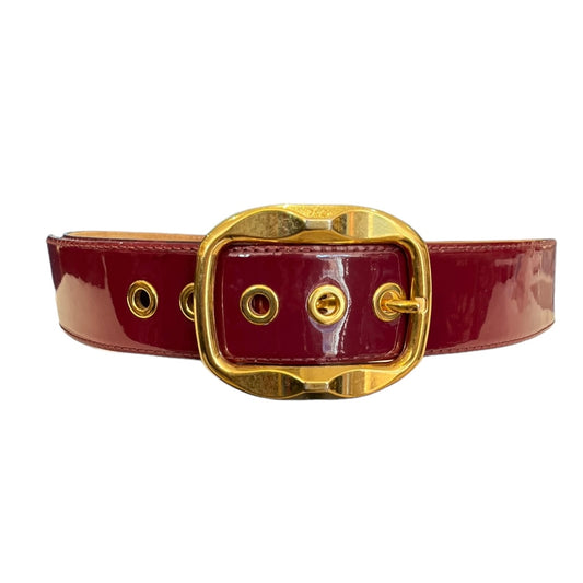 D&G Maroon and Gold Leather Belt