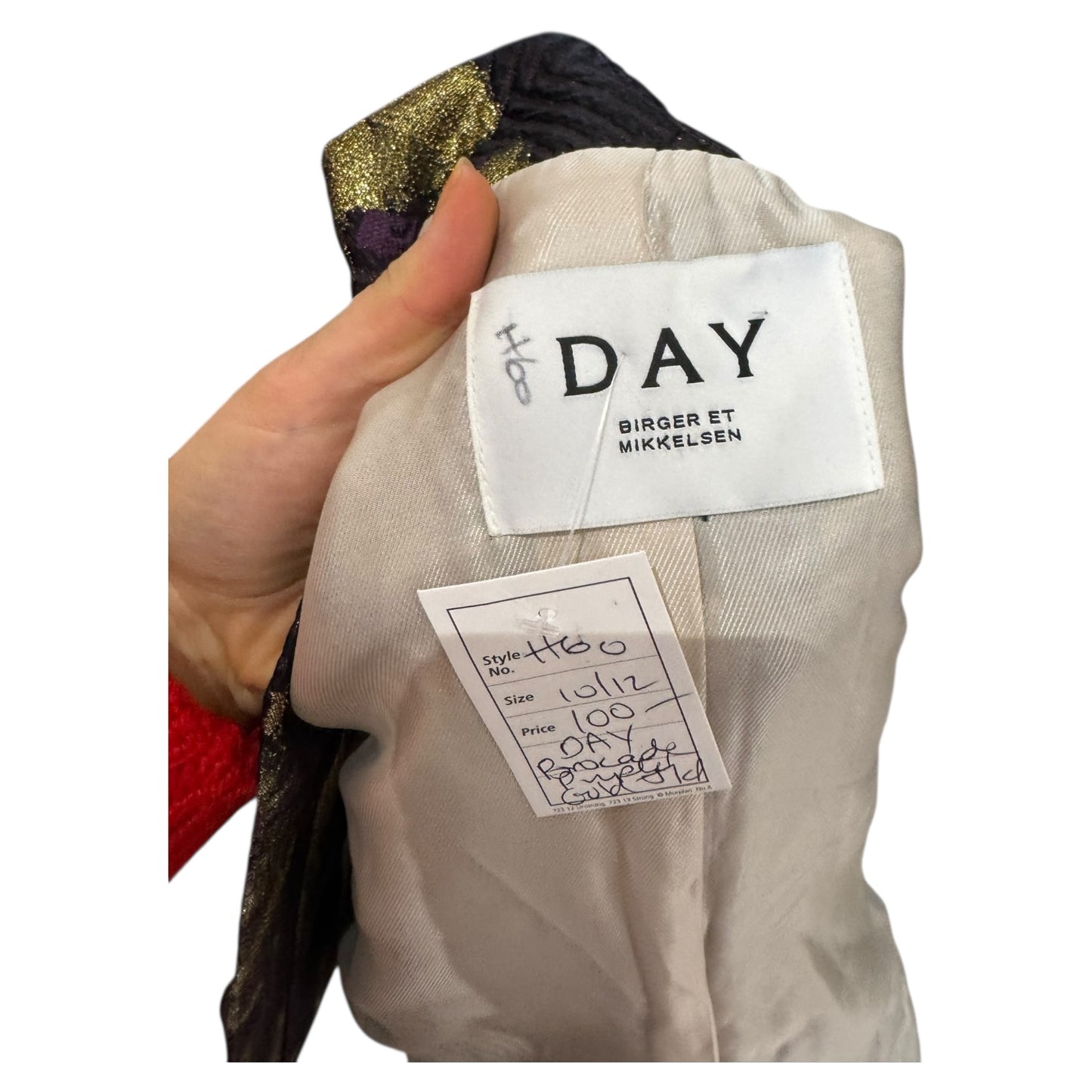 Day Birger et Mikkelson Purple and Gold Brocade Jacket - 10/12