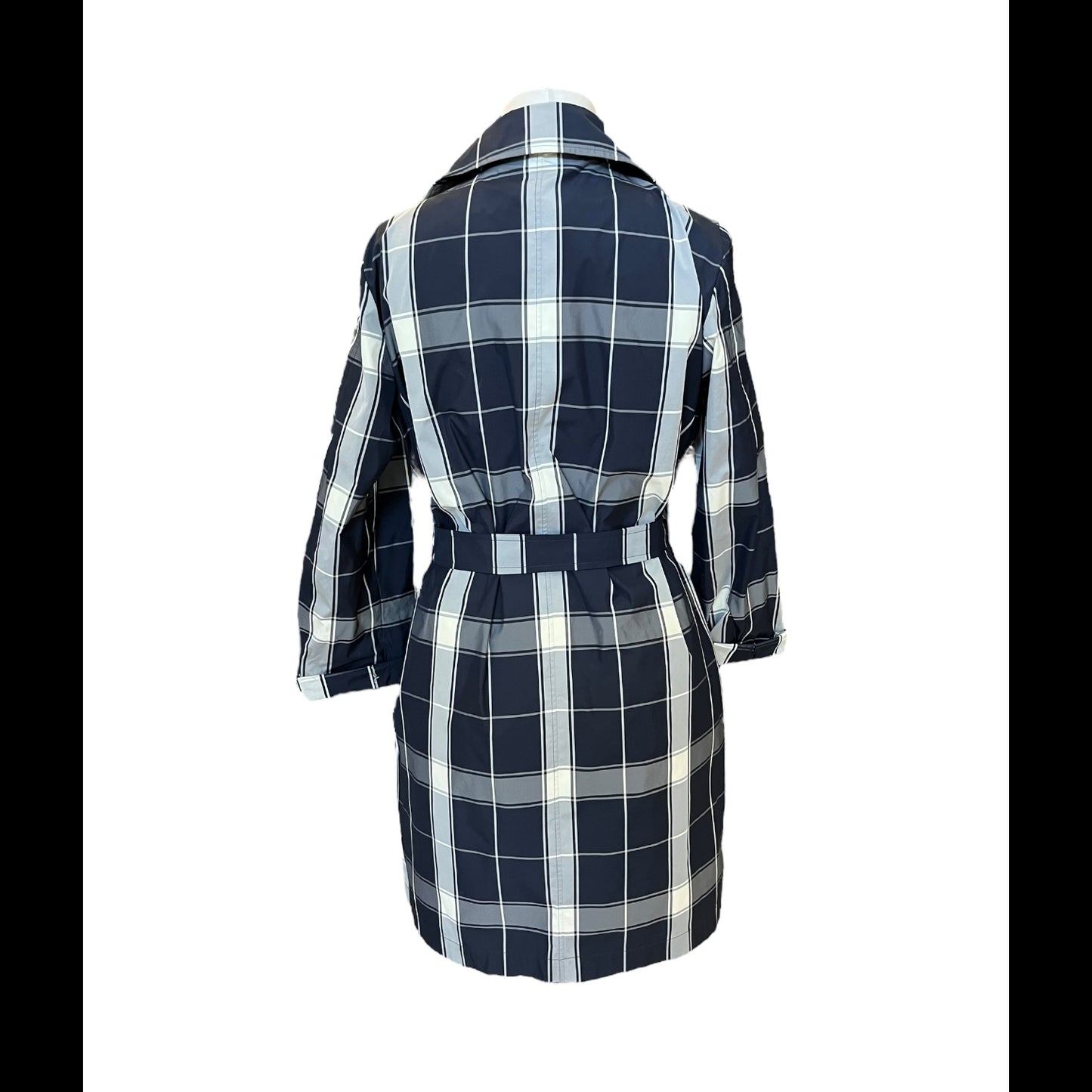 Emme by Marella Navy Check Coat - Available 10 & 12