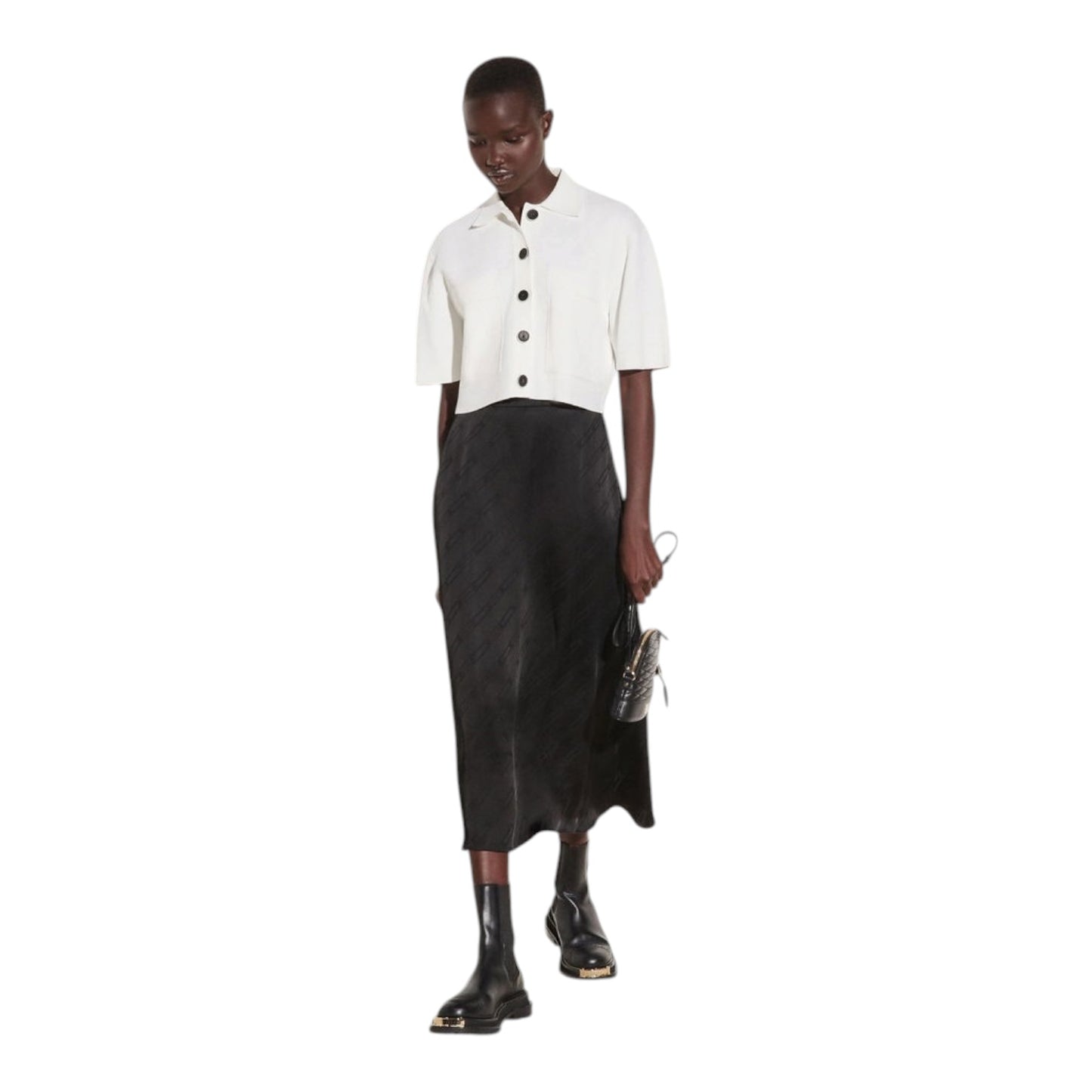 Sandro Midi Skirt in Jacquard Fabric - 10/12