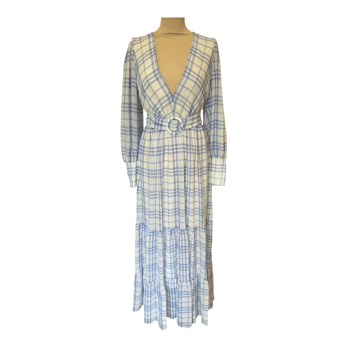 Bec + Bridge Blue Gingham Dress - 8 - NEW