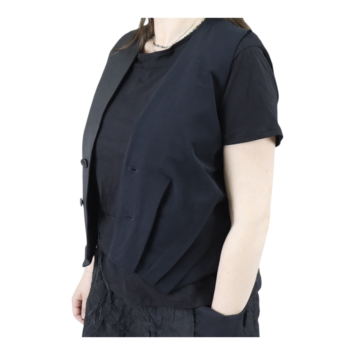 Papucei Leather and Fabric Waist Coat - 10