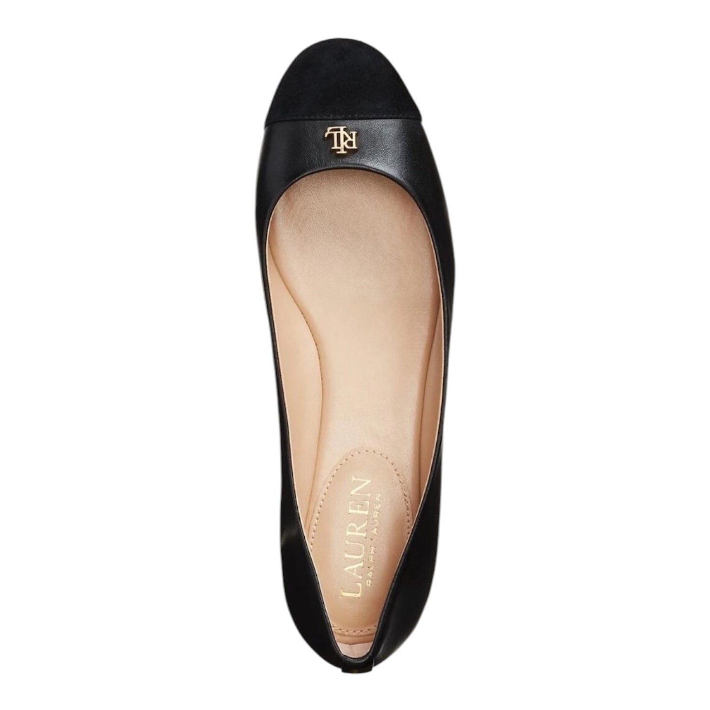 Ralph Lauren Black Leather and Suede Ballet Pumps - 38/5