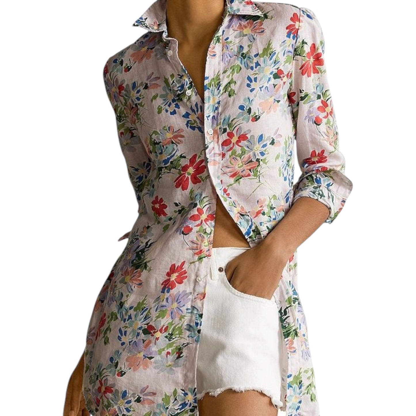 Polo Ralph Lauren Floral Linen Tunic - 14