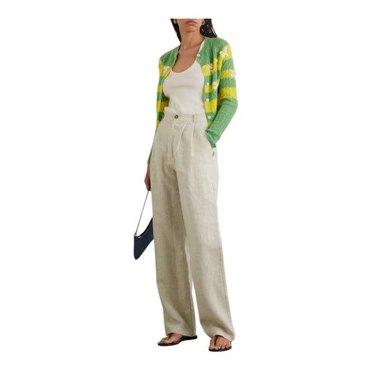 Reformation Mason Pleated Linen Straight-Leg Trousers - 8/10