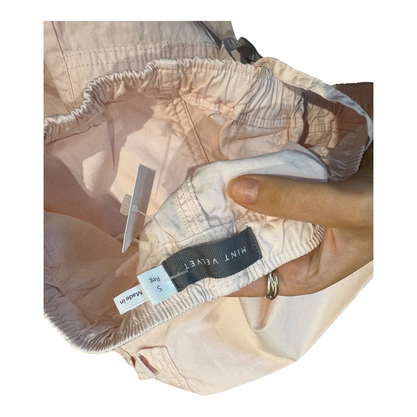 Mint Velvet Pink Parachute Cargo Trousers - 10