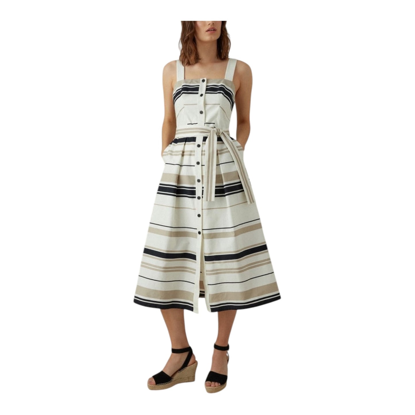 Karen Millen Striped Day Dress - 8 - NEW