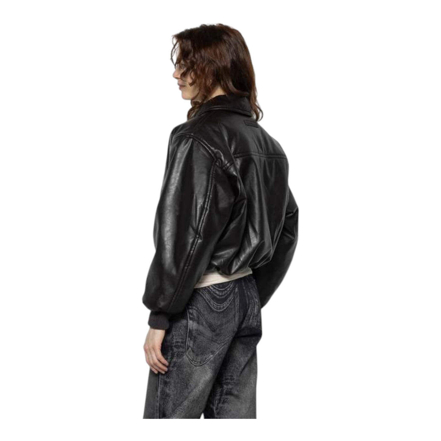 Acne Studio Coated Bomber Jacket in Dark Brown - 8
