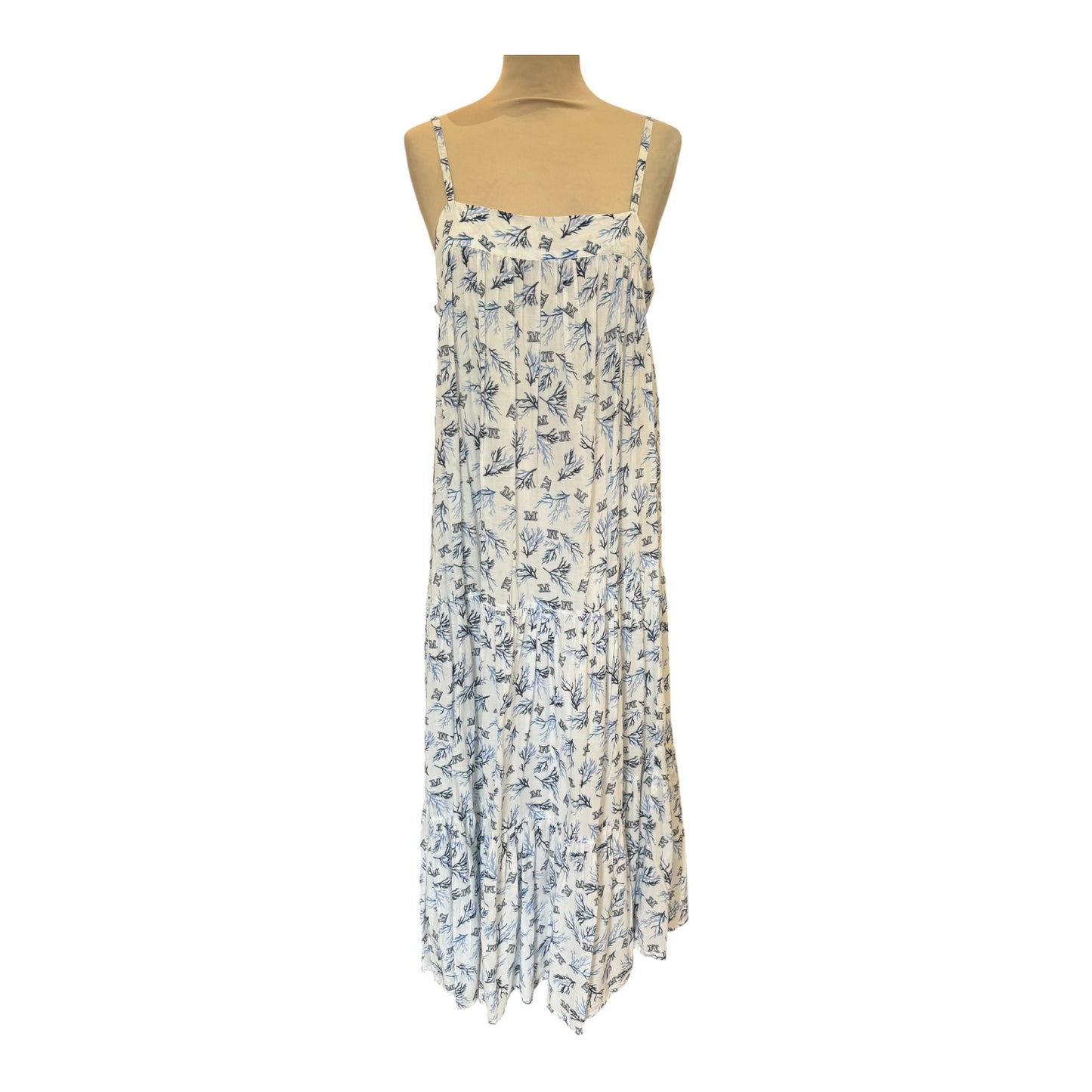 Max Mara Beachwear White and Blue Dress - 12