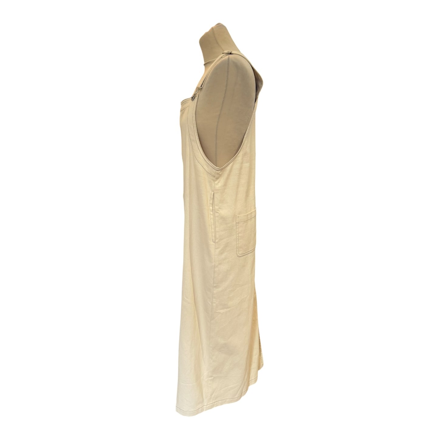 Costa Mani Cream Daylily Dungaree Dress - 10/12 - NEW