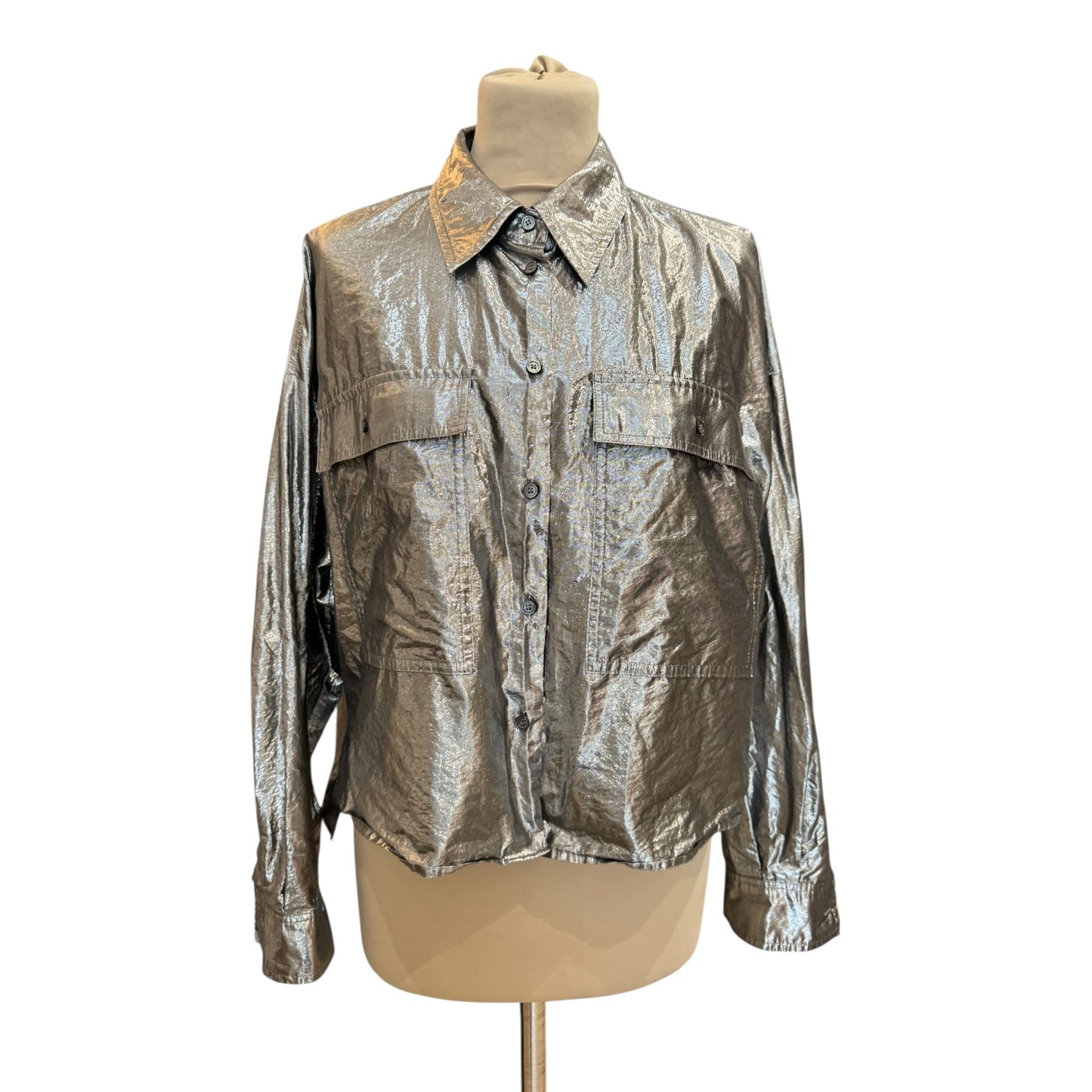 Weekend Max Mara Silver 'Aldeno' Shirt - 10/12