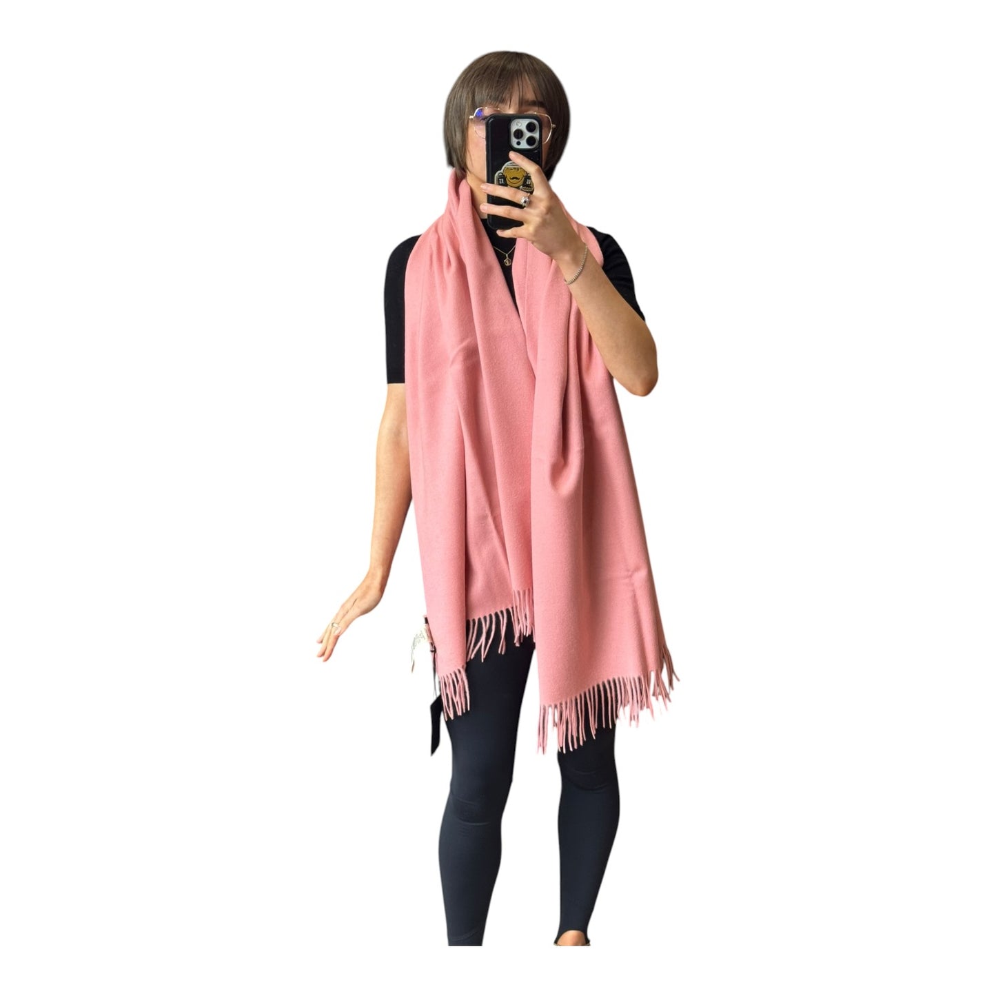 Mulberry Solid Lambswool Scarf in Macaroon Pink - NEW