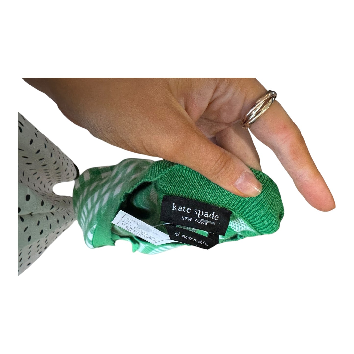 Kate Spade Green Gingham Cardigan - 16