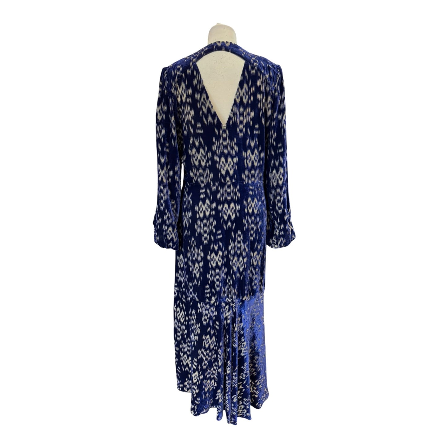 Dorothee Schumacher Navy Blue and Beige Velvet Maxi Dress - 12
