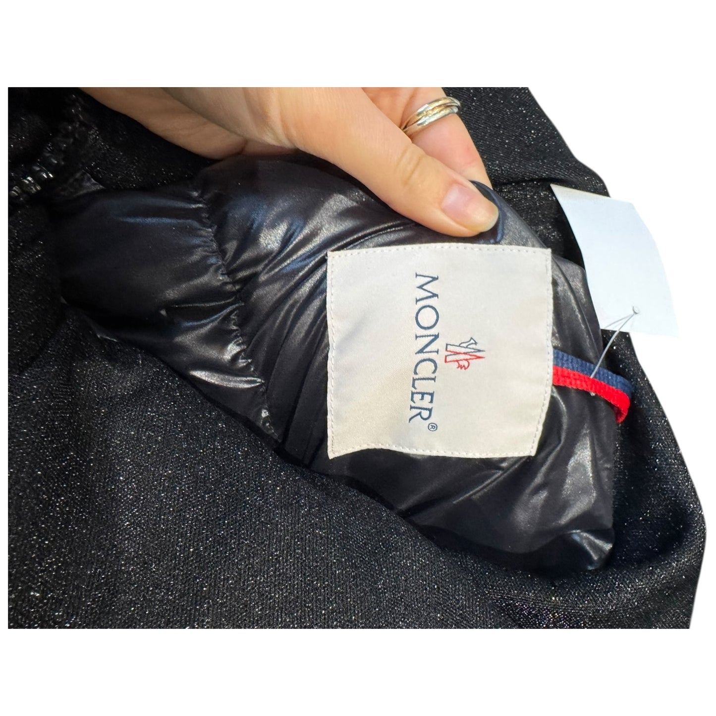 Moncler Bandama Black Glitter Puffer Jacket - 8