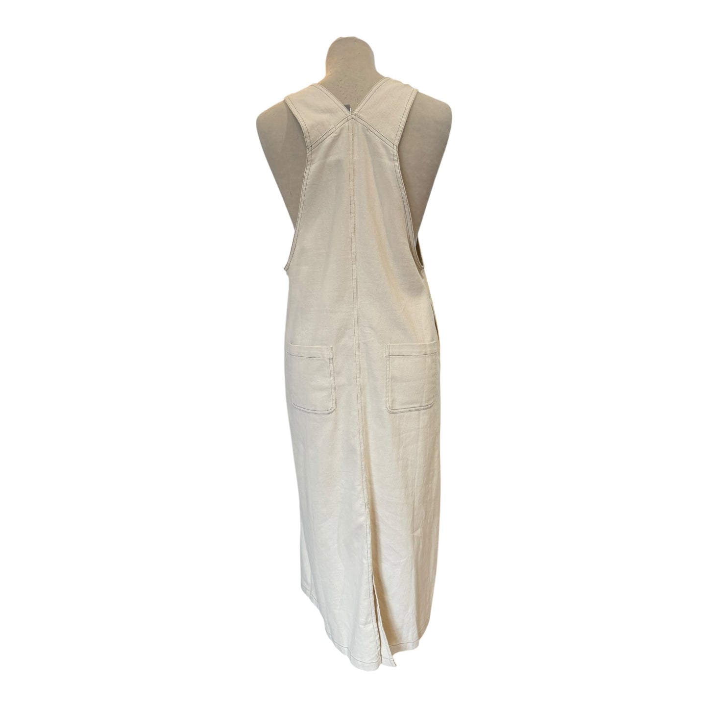 Costa Mani Cream Daylily Dungaree Dress - 10/12 - NEW