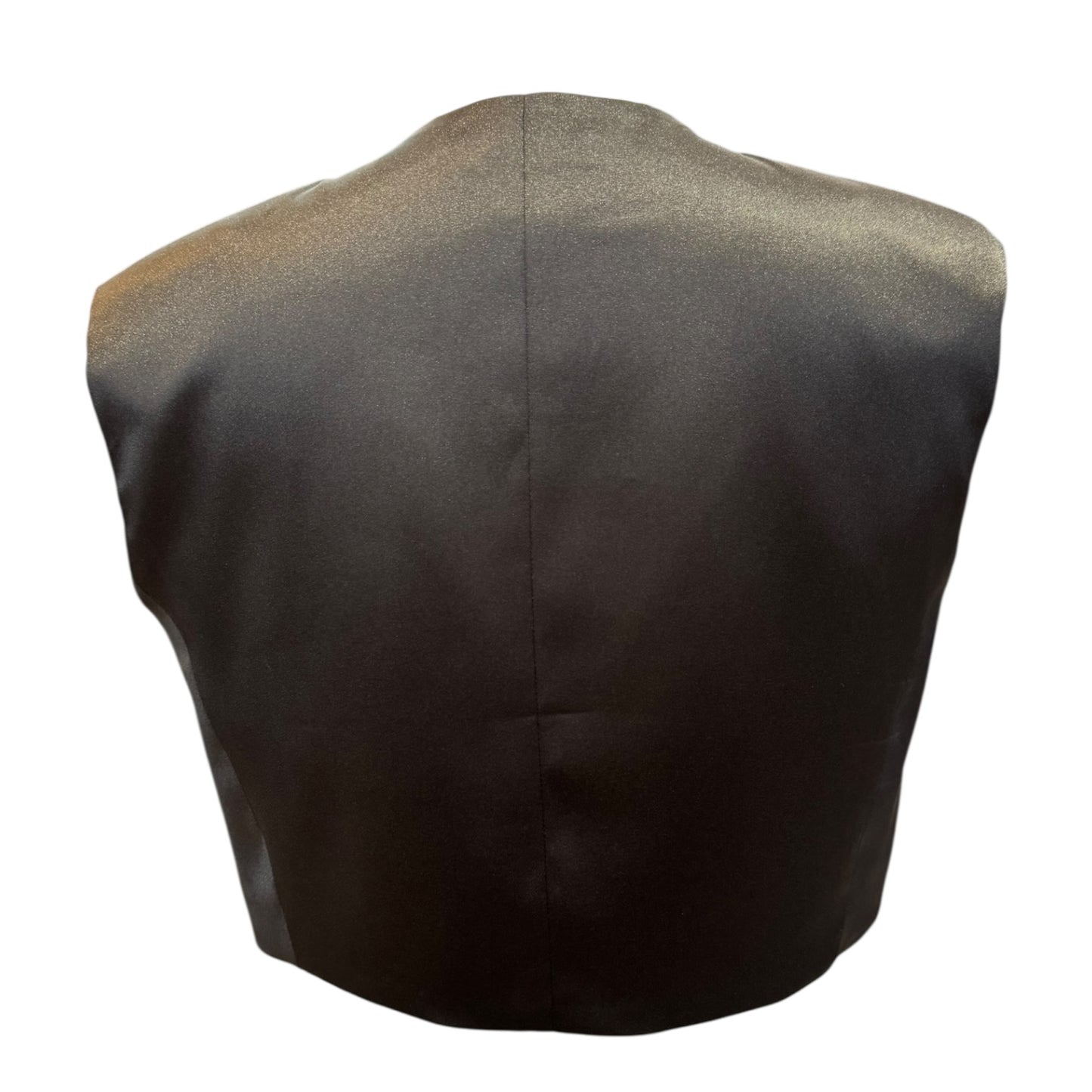 Sandro Black Satin Bow Crop Top - 10