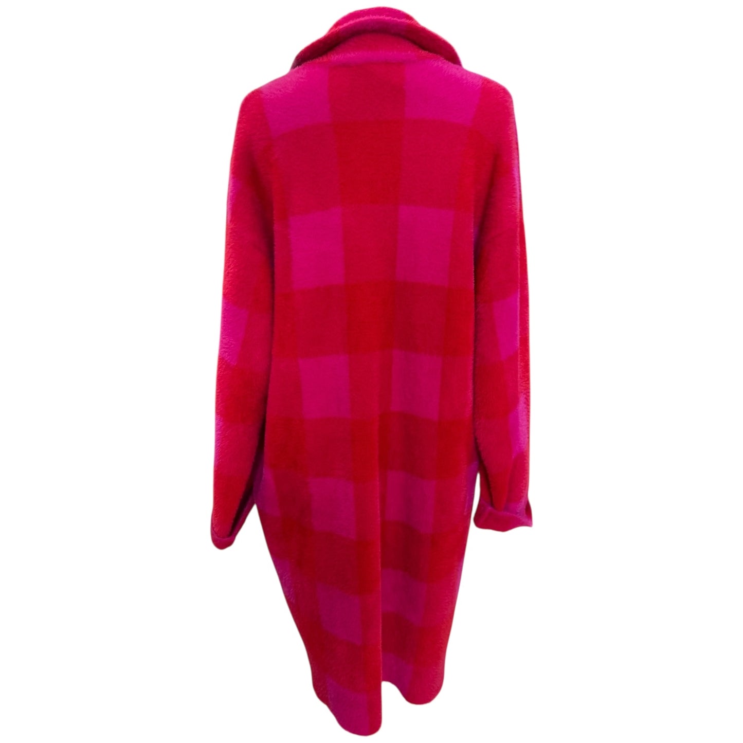 Essentiel Antwerp Pink and Red Wice Check Coat - 12