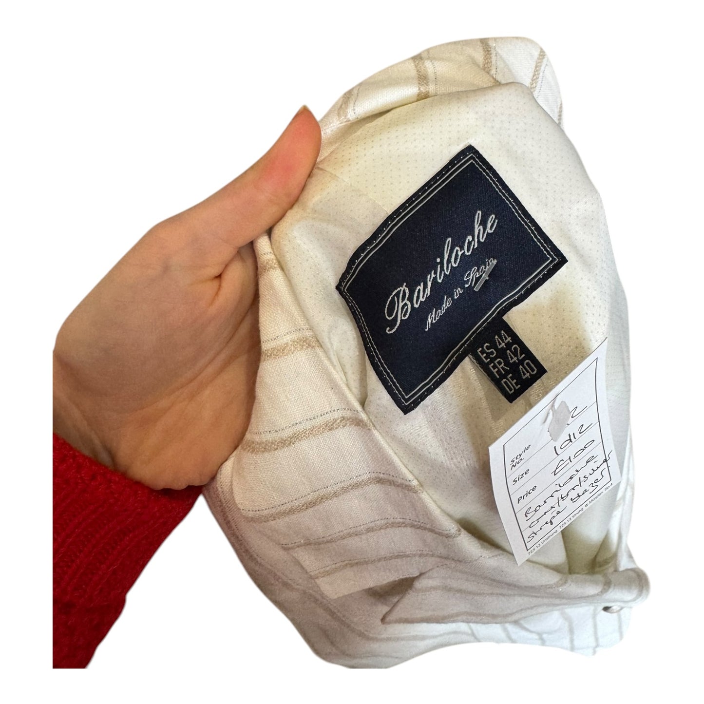 Bariloche Cream, Tan and Silver Blazer - 10/12