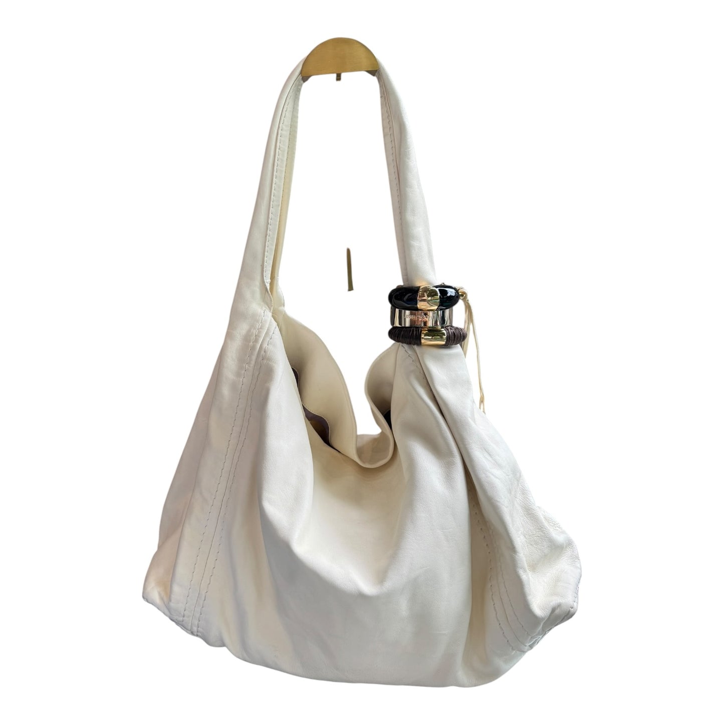 Jimmy Choo Cream Hobo Bag