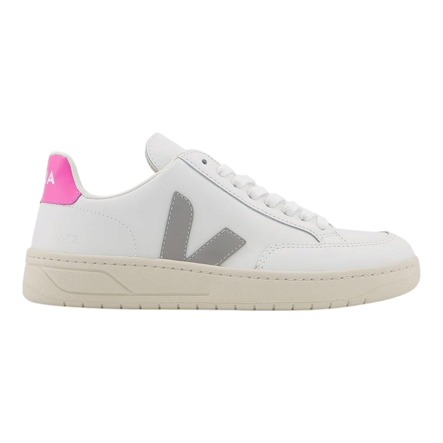 Veja V-12 Trainers White Oxford Grey and Pink Sari - 40/7