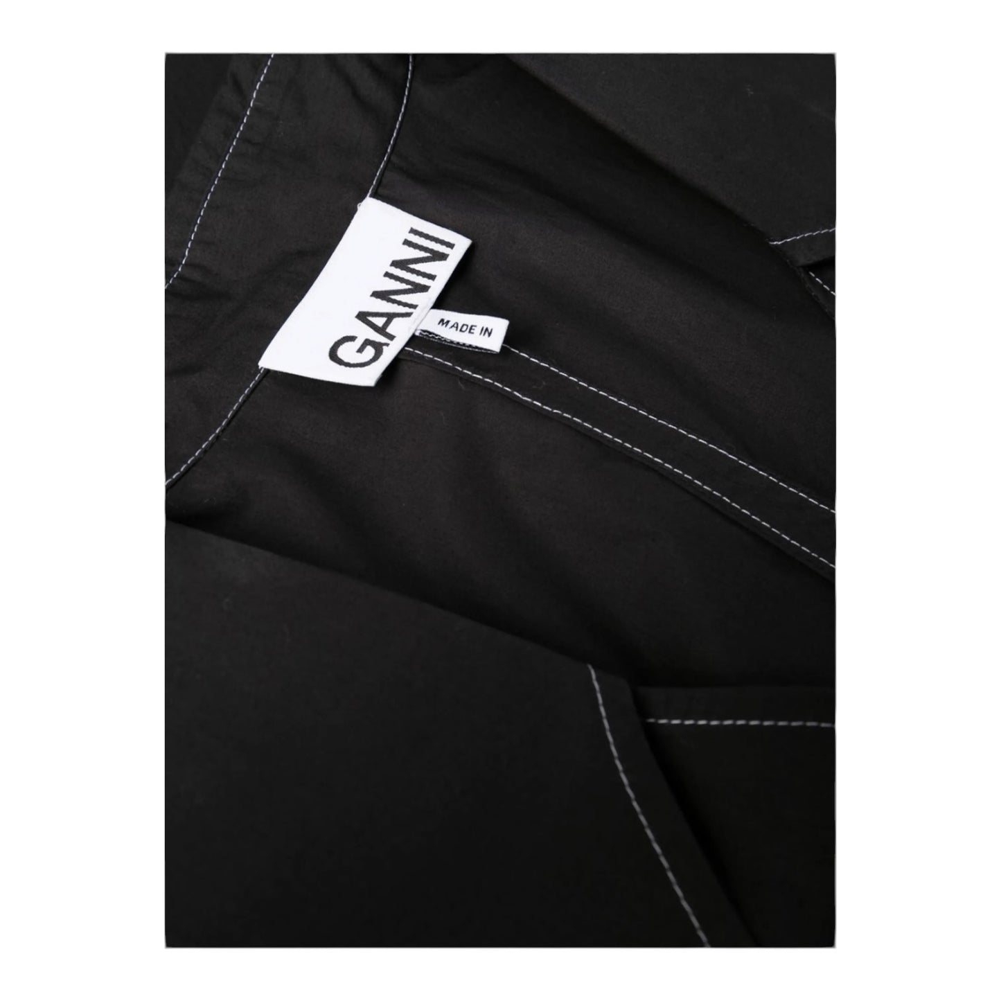 Ganni Black Collared Dress - 12