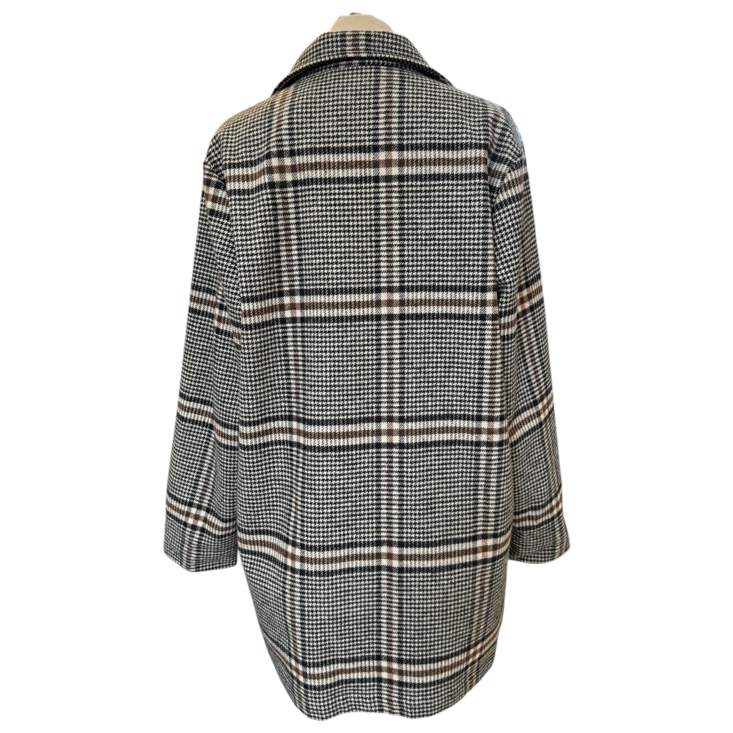 Mus & Bombon Grey and Brown Check Coat - 12