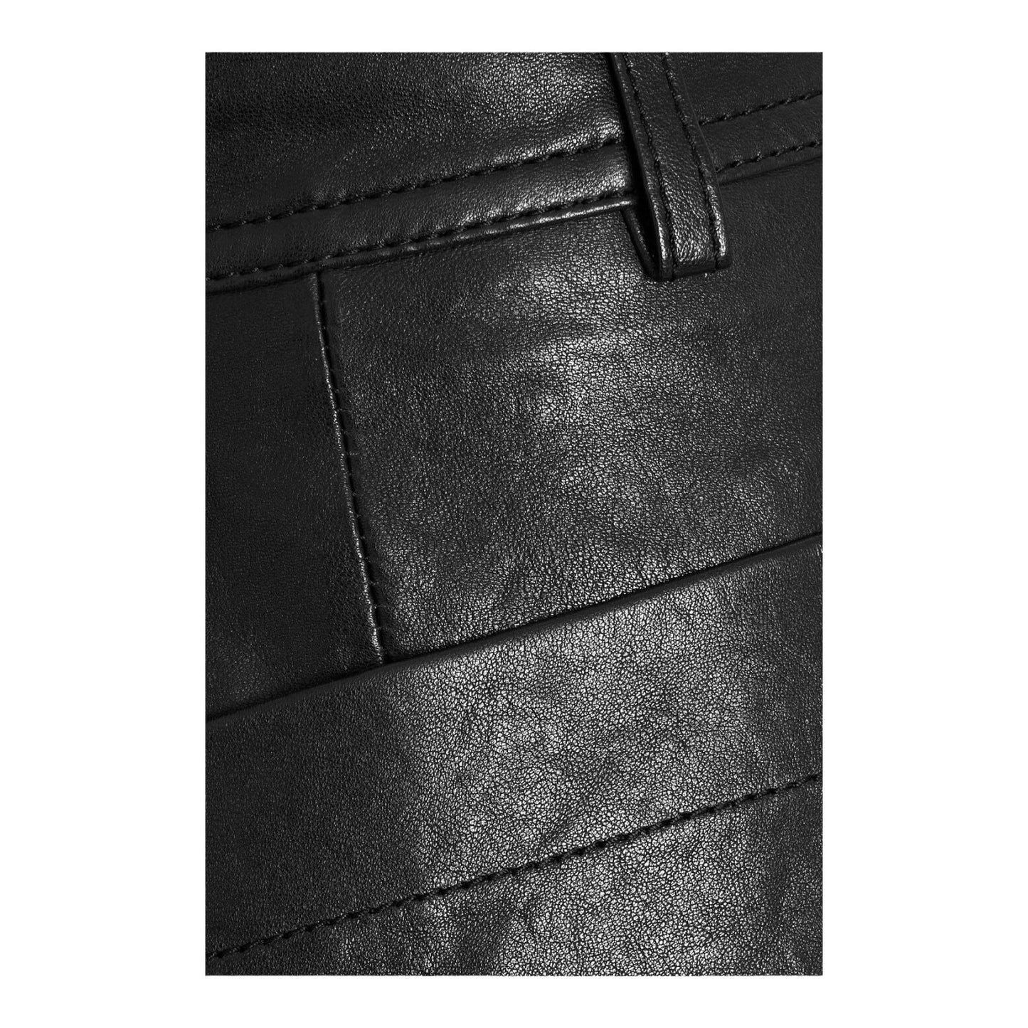 Weekend Max Mara Black Virgola Leather Shorts - 10 - NEW