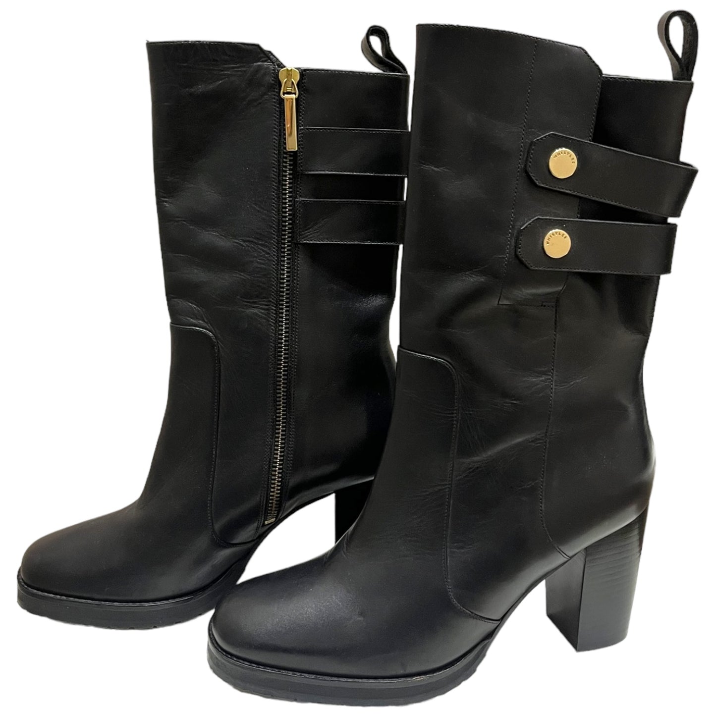 Whistles Black Heeled Boots