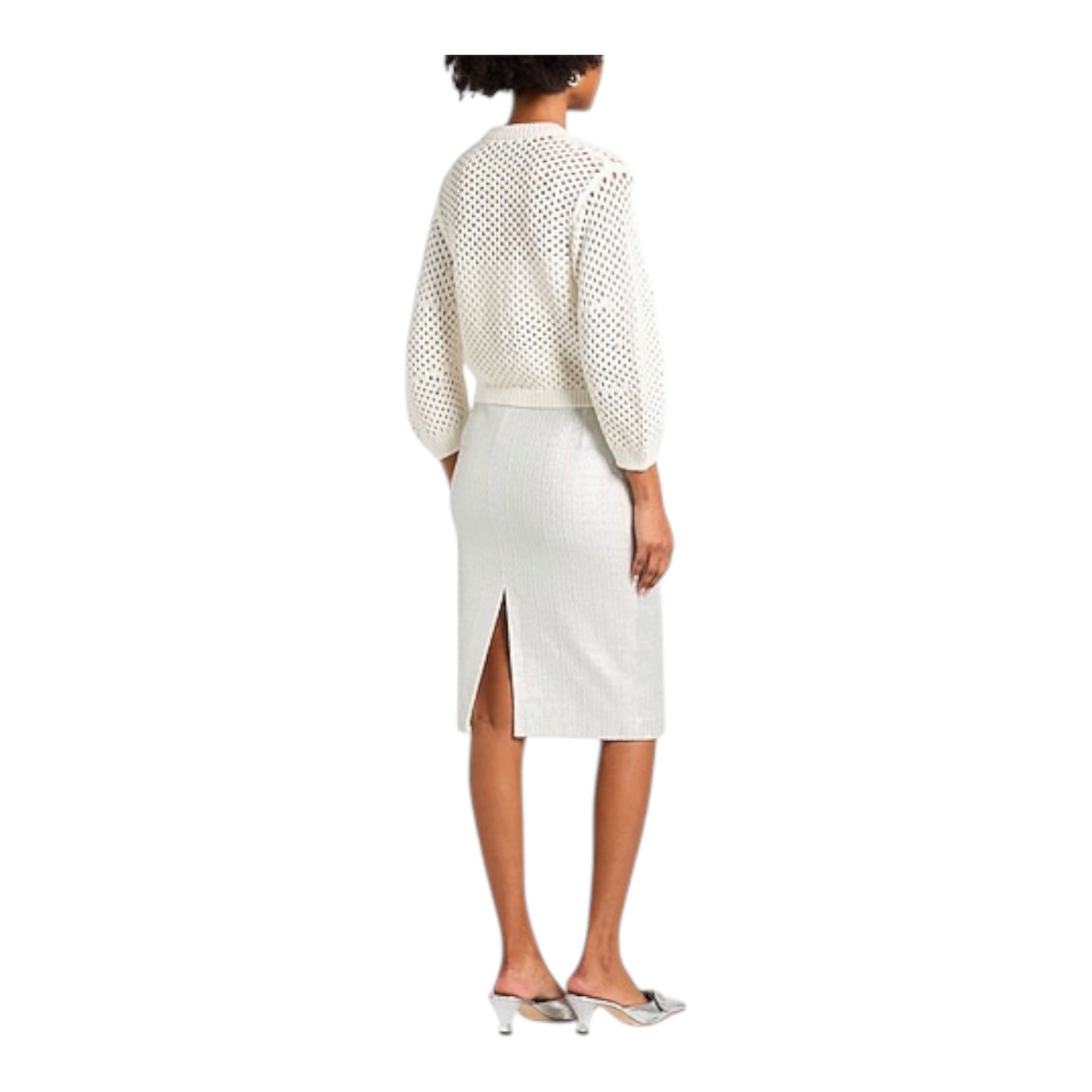Ganni Cream Diamante Cardigan - 10/12