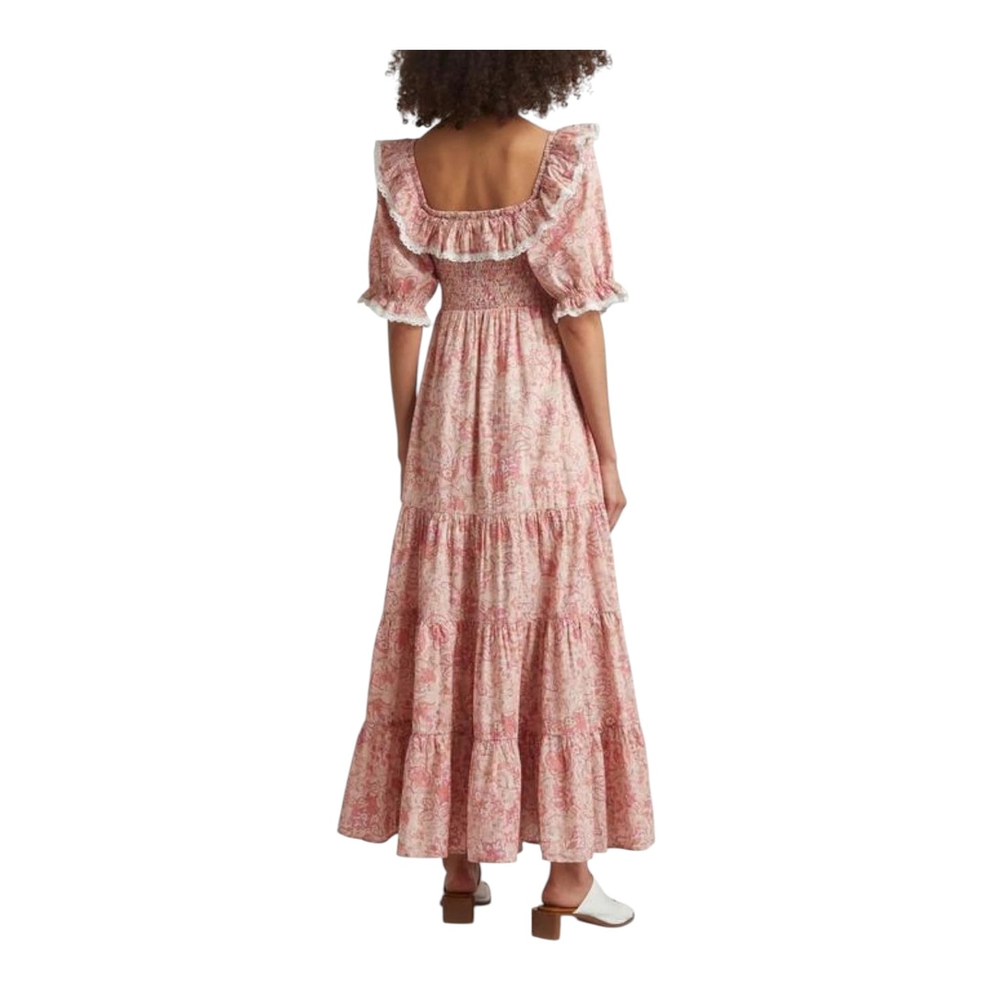 Rixo Joanie Pink Paisley Dress - 16 - NEW